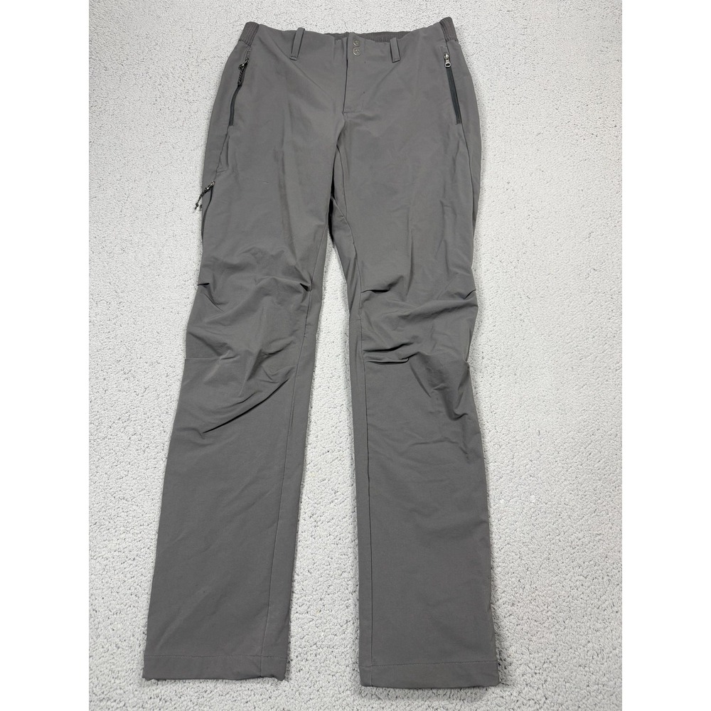 REI Co-op Pants Mens Medium Gray Softshell Hiking Stretch Zip Pockets 33x31
